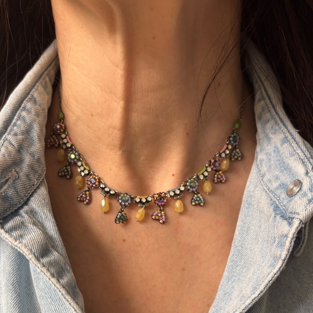 Elegant Ayala Bar Multicolor Beaded Necklace